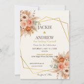 Floral Elegant Simple Botanical Wedding Einladung (Vorderseite)