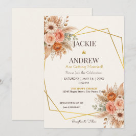 Floral Elegant Simple Botanical Wedding Einladung