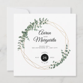 Floral Elegant Simple Wedding Invitation Card Einladung