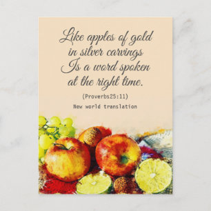 Floral Elegant Spirituelle Bibel Verse Postkarte