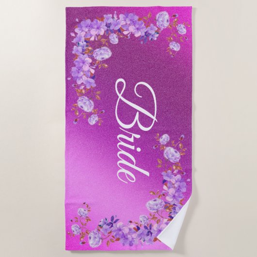 Floral Elegant Strandtuch (Vorderseite)