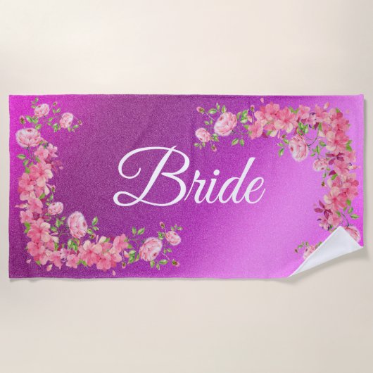 Floral Elegant Strandtuch (Vorderseite)