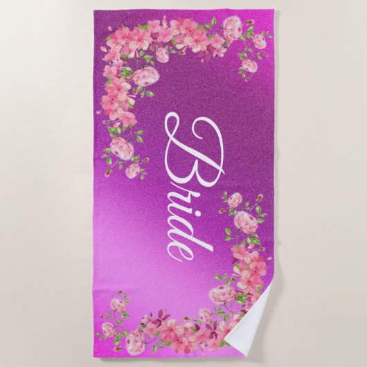 Floral Elegant Strandtuch (Vorderseite)