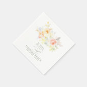 Floral Elegant Summer Wedding Serviette (Ecke)