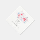 Floral Elegant Summer Wedding Serviette (Ecke)