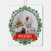 Floral Elegant Unsere ersten Weihnachten als Mr & Keramikornament (Links)