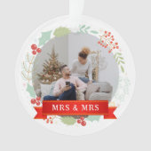 Floral Elegant Unsere ersten Weihnachten als Mr &  Ornament (Vorderseite)