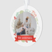 Floral Elegant Unsere ersten Weihnachten als Mr & Ornament (Vorderseite)