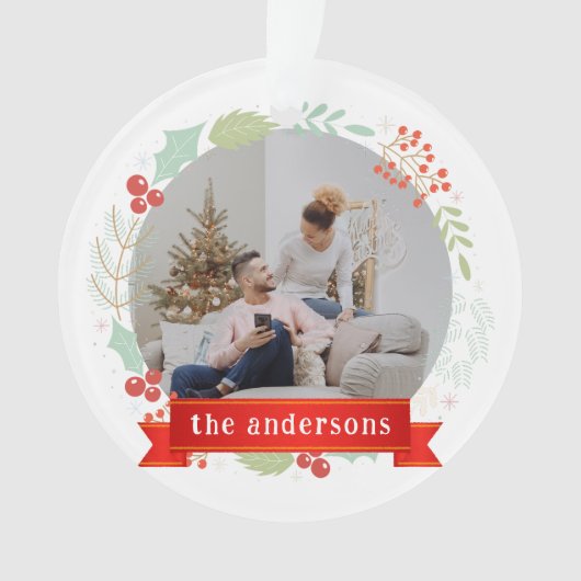 Floral Elegant Unsere ersten Weihnachten als Mr & Ornament (Vorderseite)