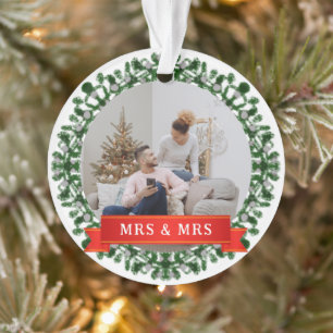 Floral Elegant Unsere ersten Weihnachten als Mr &  Ornament