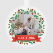 Floral Elegant Unsere ersten Weihnachten als Mr &  Ornament (Vorderseite)