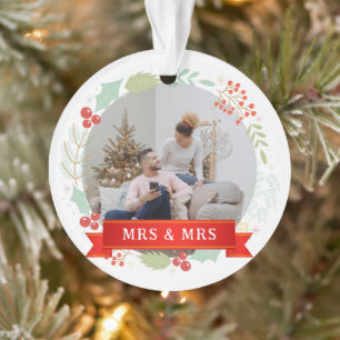 Floral Elegant Unsere ersten Weihnachten als Mr &  Ornament