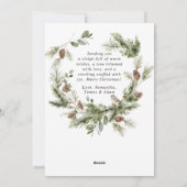 Floral Elegant Wasserfarbe Frohe Weihnachten Foto (Rückseite)