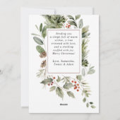 Floral Elegant Wasserfarbe Frohe Weihnachten Foto (Rückseite)