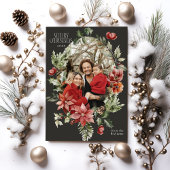 Floral Elegant Wasserfarbe Frohe Weihnachten Foto