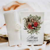 Floral Elegant Wasserfarbe Frohe Weihnachten Foto