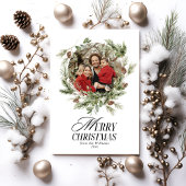 Floral Elegant Wasserfarbe Frohe Weihnachten Foto