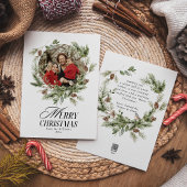 Floral Elegant Wasserfarbe Frohe Weihnachten Foto