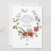 Floral Elegant Wasserfarbe Frohe Weihnachten Foto (Rückseite)