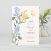 Floral elegant wedding einladung (Stehend Vorderseite)