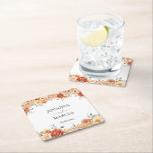 Floral Elegant Wedding Paper Untersetzer (Vor Ort)