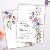 Floral Elegant Whimsical Wildblume Brautparty Einladung