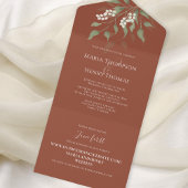 Floral Elegant White Terracotta Gastgeber All In One Einladung