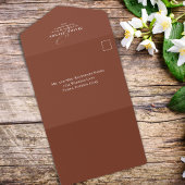 Floral Elegant White Terracotta Gastgeber All In One Einladung