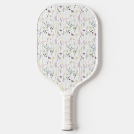 Floral Elegant Wildflowers Botanical Pattern Pickleball Schläger
