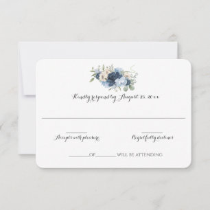 Floral Elegant Woodland Wedding Response RSVP Karte