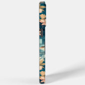 Floral Elegante - Aquamarin & Coral Artistic Case-Mate iPhone Hülle (Rückseite / Rechts)