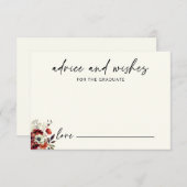 Floral Elegante Beratung für den Abschluss des Gra Begleitkarte (Vorne/Hinten)