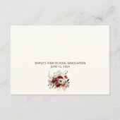 Floral Elegante Beratung für den Abschluss des Gra Begleitkarte (Rückseite)