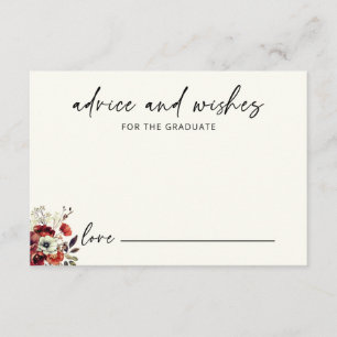 Floral Elegante Beratung für den Abschluss des Gra Begleitkarte