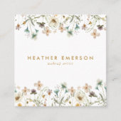 Floral Elegante Business Card Quadratische Visitenkarte (Vorderseite)