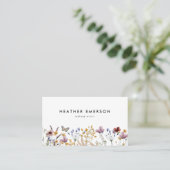 Floral Elegante Business Card Visitenkarte (Stehend Vorderseite)