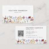 Floral Elegante Business Card Visitenkarte (Vorne/Hinten)