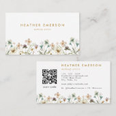 Floral Elegante Business Card Visitenkarte (Vorne/Hinten)
