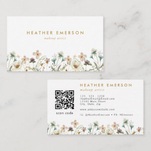 Floral Elegante Business Card Visitenkarte