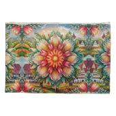 Floral Elegante: Deutsche Briefmarke Art Body Pill Kissenbezug (Rückseite)