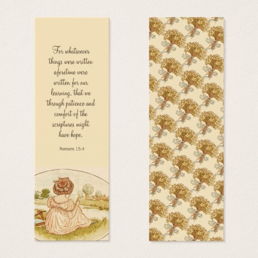 Floral Elegante Einzigartiges Lesezeichen der Vint (Vorne & Hinten)