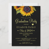 Floral elegante FOTO Chic Abitur Party Einladung (Vorderseite)
