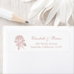Floral Elegante französische Rose Blush Wedding Ad