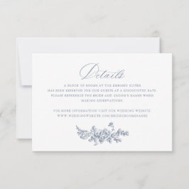 Floral Elegante Französische Rose Hochzeit Detail Einladung