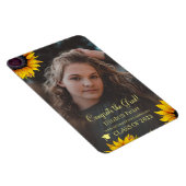 Floral elegante Golden Script Grade Foto Abschluss Magnet (Rechte Seite)