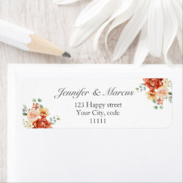 Floral Elegante Hochzeitserklärung Rücksendeadress