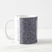 Floral Elegante Klasse Monogram F lila mit einer P Kaffeetasse (Links)