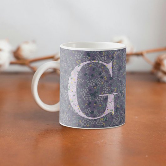 Floral Elegante Klasse Monogram G lila mit einer P Kaffeetasse