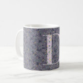 Floral Elegante Klasse Monogramm D lila Kaffeetasse (Vorderseite Links)