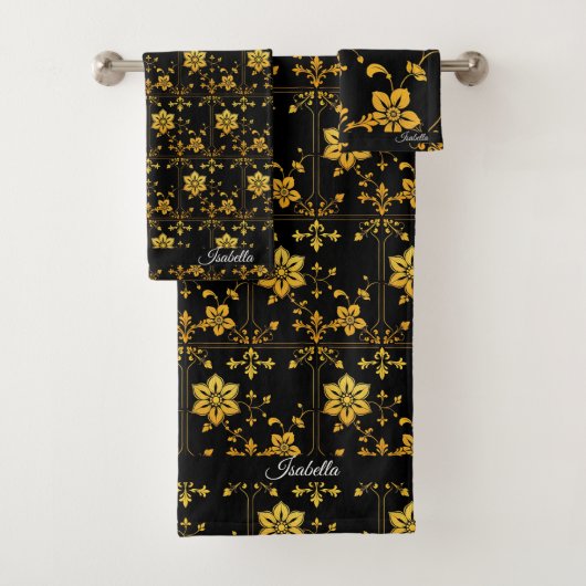 Floral Elegante Luxus Populäre Sammlung Badhandtuch Set (Insitu)